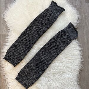 Gray Knit Leg Warmers